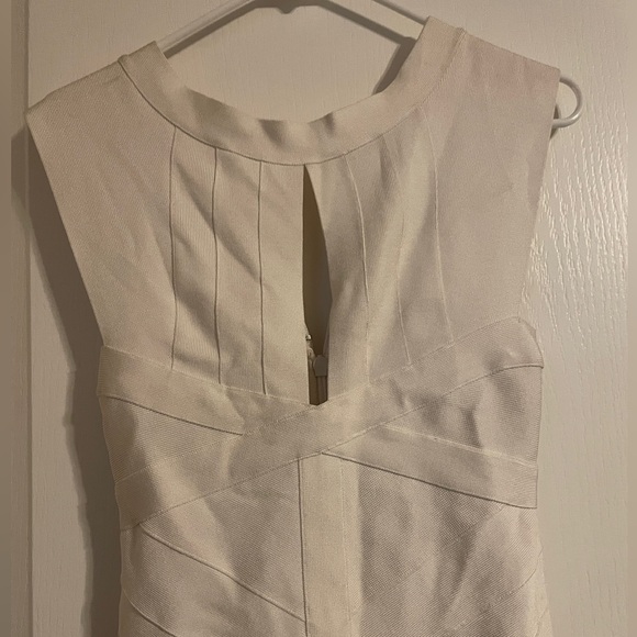 Herve Ledger Off White Bandage Mini Dress Medium Bodycon Party Cocktail - Picture 3 of 11